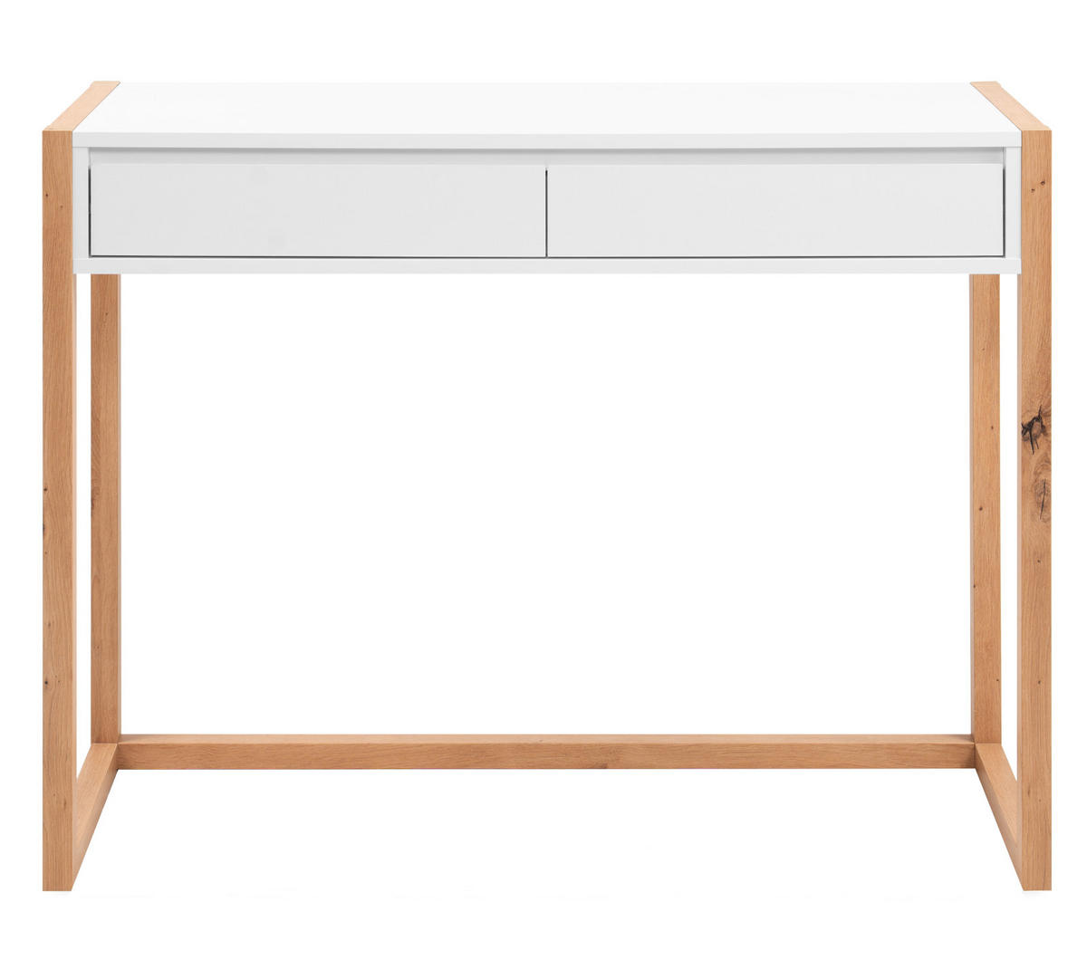 SCHREIBTISCH weiß, Eiche Artisan 100 cm, Laptoptisch mit Schubkästen - Eiche Artisan/Weiß, Holzwerkstoff (35/100/75cm) - Furn.Design