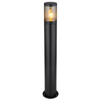 LED WEGELEUCHTE Edelstahl Schwarz Rauch - Schwarz, Metall (14/14/80cm) - Globo Lighting