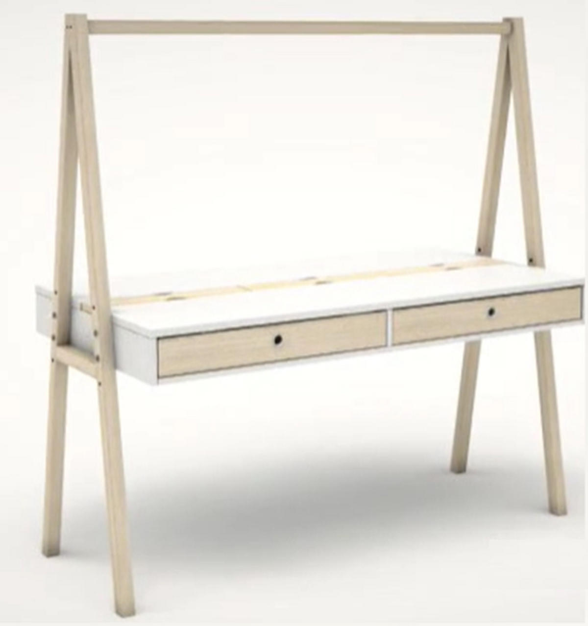 SCHREIBTISCH SPOT - Weiß, Holzwerkstoff (75/148/150cm)