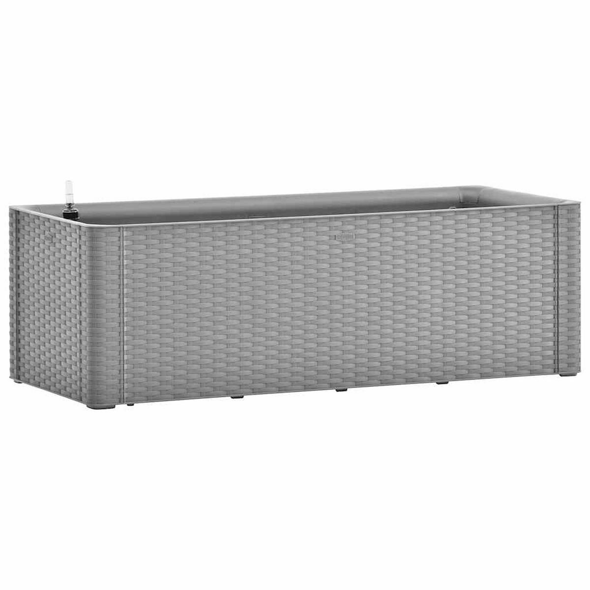 GARTEN-HOCHBEET mit Selbstbewässerungssystem Grau 100x43x33 cm - Grau, Kunststoff (100/33/43cm)