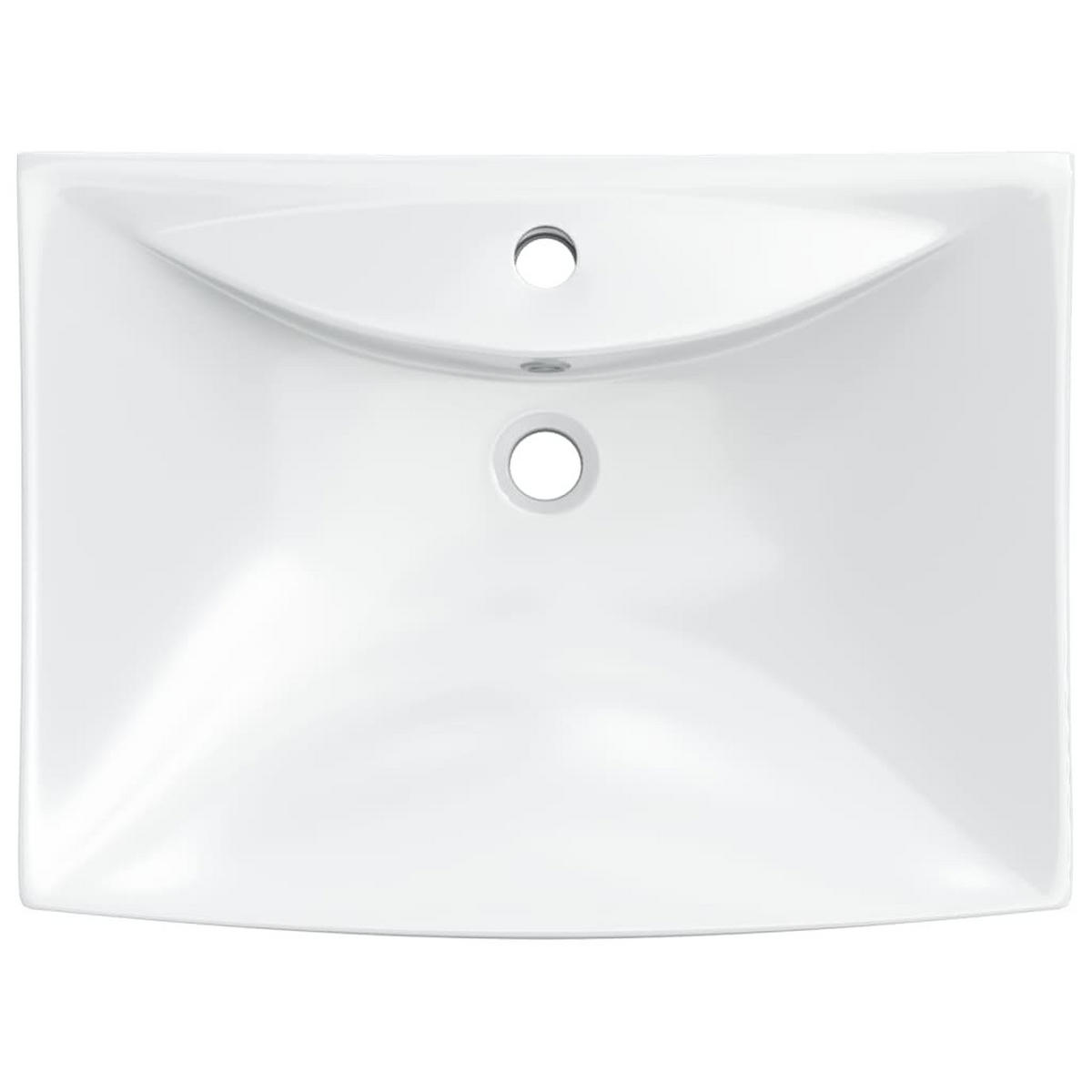 WASCHBECKEN Kozlowski 60/44/17 cm - Weiß, Keramik (60/17/44cm) - Nettlife