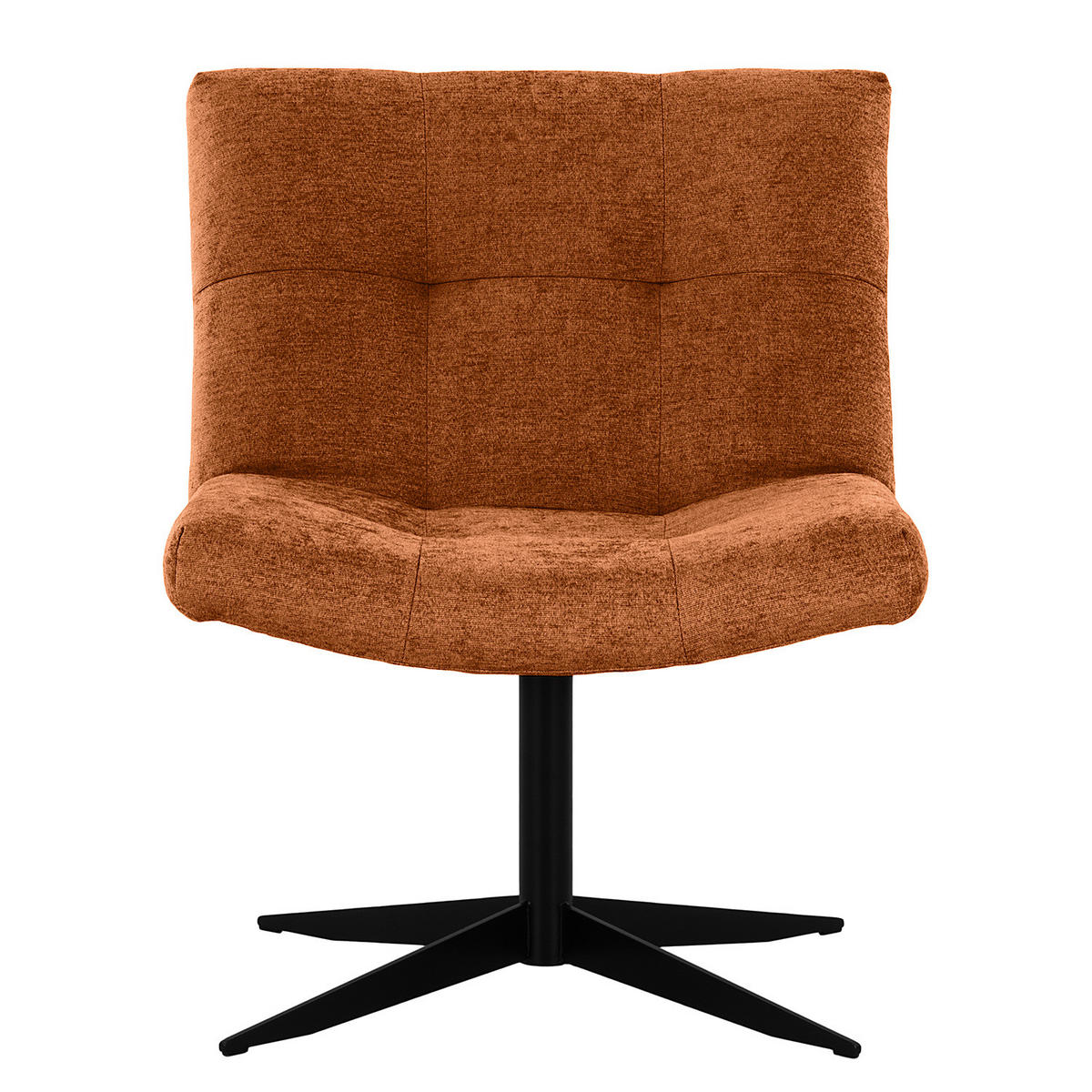 SESSEL - Rostfarben/Schwarz, Textil/Metall (67/82/74cm) - home24