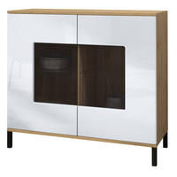 KOMMODE Grömitz Weiß Hochglanz - Weiß Hochglanz, Holzwerkstoff (92.5/83.5/35cm) - Vladon