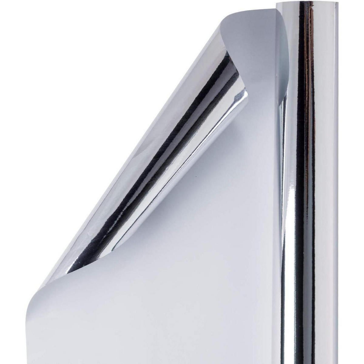 GESCHENKPAPIER Silber Metallic 76 cm x 10 m - Silberfarben, Papier (4/4/76cm)