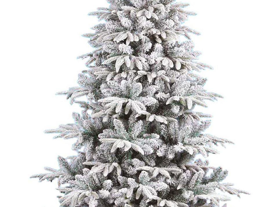 WEIHNACHTSBAUM künstlicher DELUXE ANITA 180 cm, weiß, 2D, 943 Zweige, inkl. Metallständer - Weiß, Kunststoff/Metall (119/180cm) - LAALU