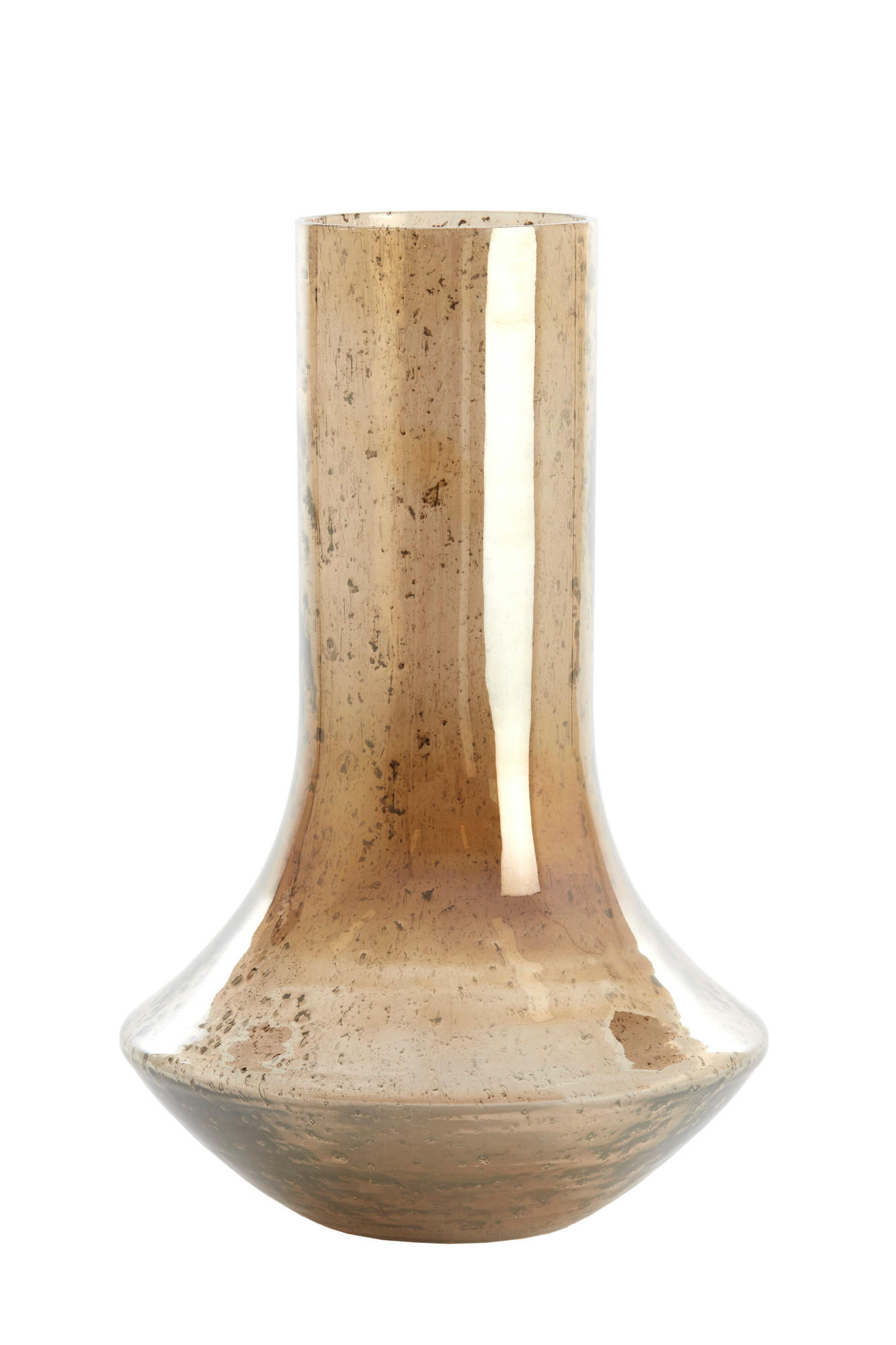VASE Leanna Orange Ø25/40 cm - Orange, Glas (25/40cm) - Light & Living