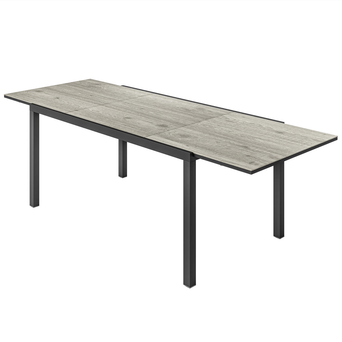 GARTENTISCH DE-07270 für 6-8 Personen mit Holzoptik Grau - Grau, Metall (240/90/74cm) - ComfortXL