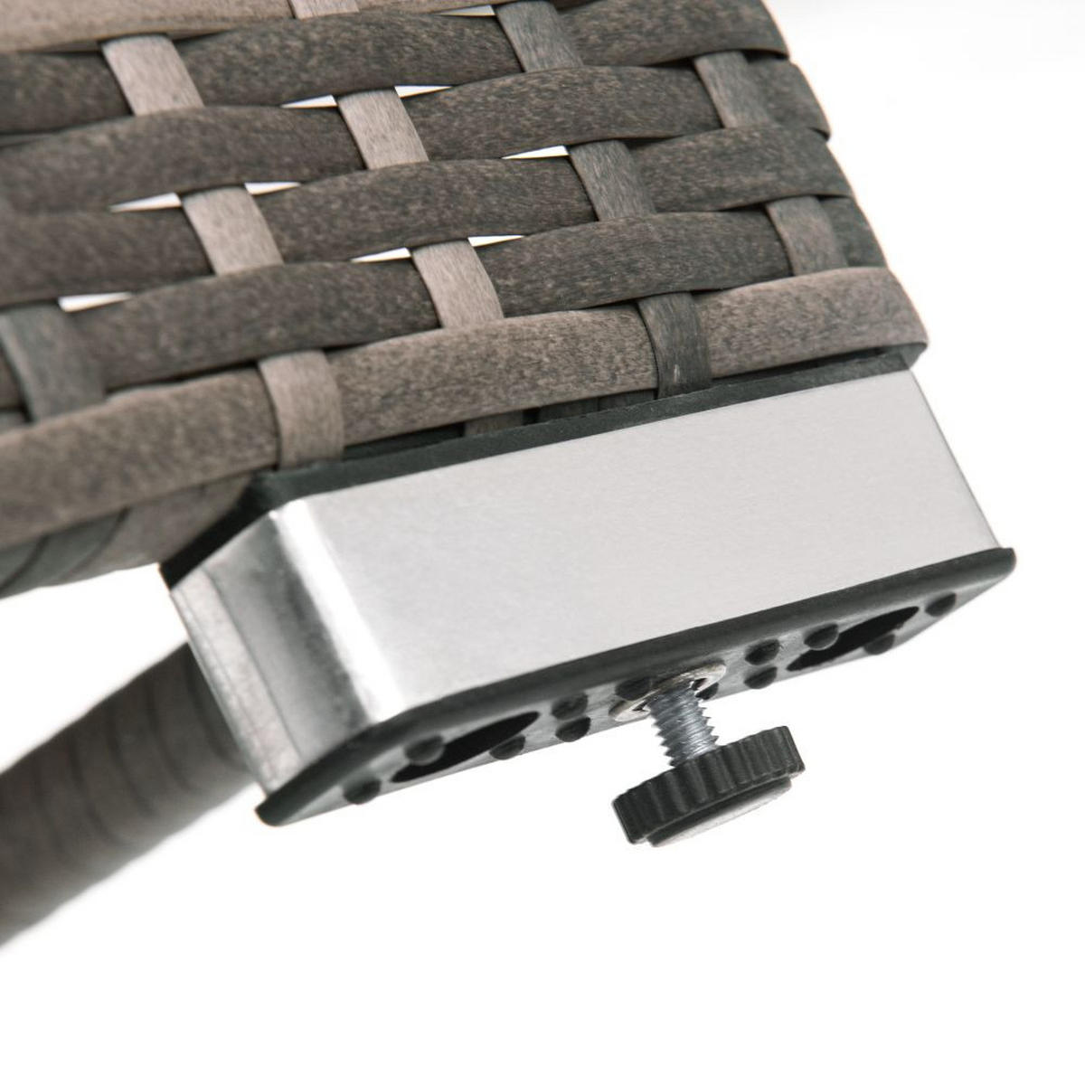 GARTENLOUNGE-SET mit Stauraum und Verstellbaren Füßen, Grau - Grau, Metall - KOMHTOM