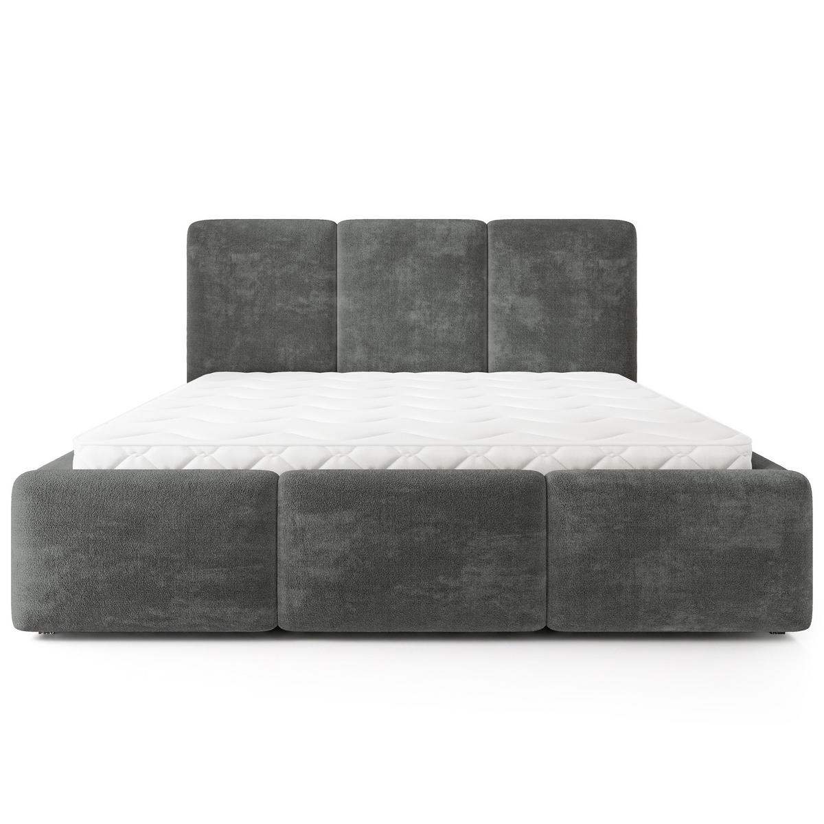 POLSTERBETT MORENA LM 160x200 cm mit Bettkästen - Grau - Grau, Holz (160/200cm) - MASSENO