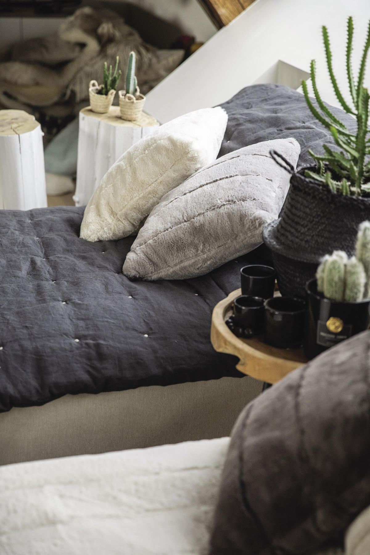 BETTÜBERWURF Zeff donner 180 x 260 cm - Grau, Textil (180/260cm) - Vivaraise