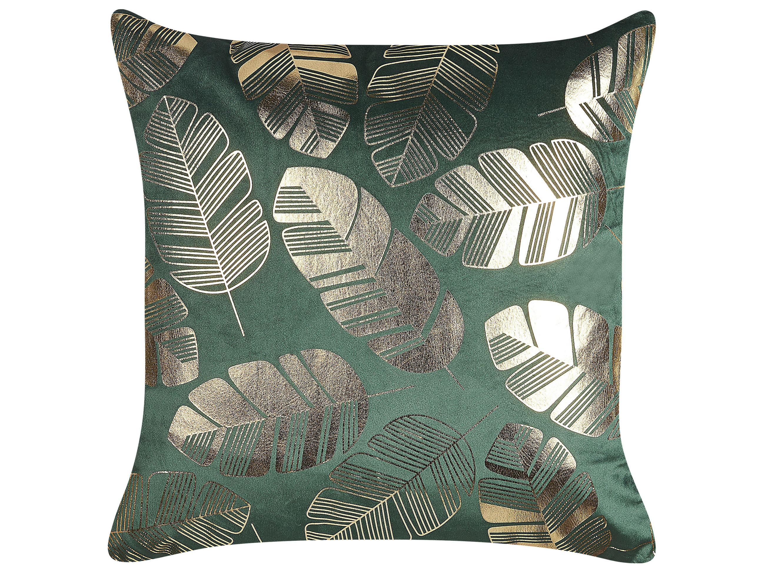 DEKOKISSEN 2er-Set Dunkelgrün 45/45 cm Sunflower - Dunkelgrün, Textil (45/45cm) - Beliani