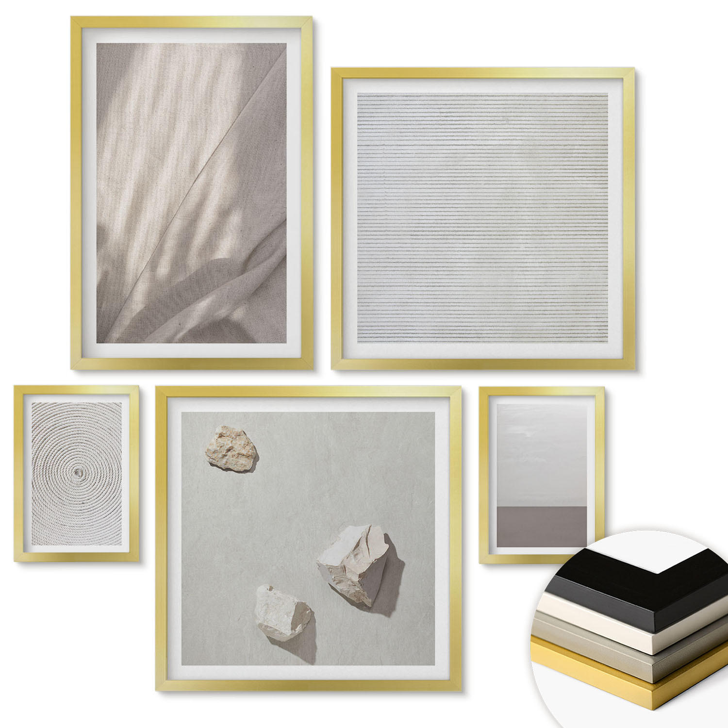 ArtPrintCave Wandbilder Gold 40x60 cm