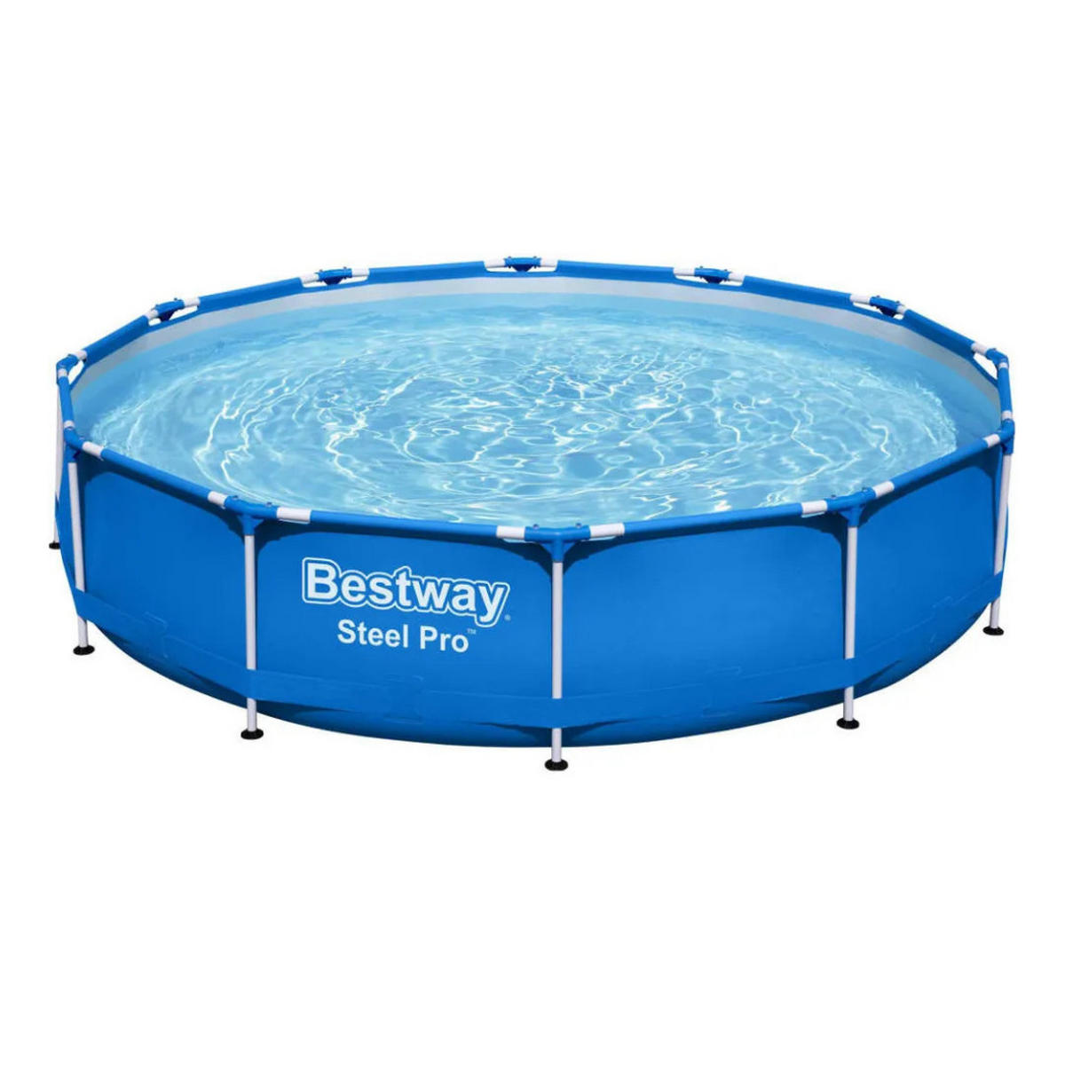POOL Steel Pro Frame Pool Blau Ø366 × 76 cm Rund mit Filterpumpe - Blau, Kunststoff/Metall (366/76/366cm) - Bestway