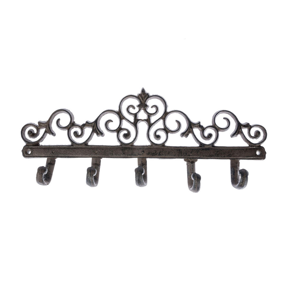 HAKENLEISTE Ornament, Gusseisen - Braun, Metall (33/14/4cm) - Homescapes