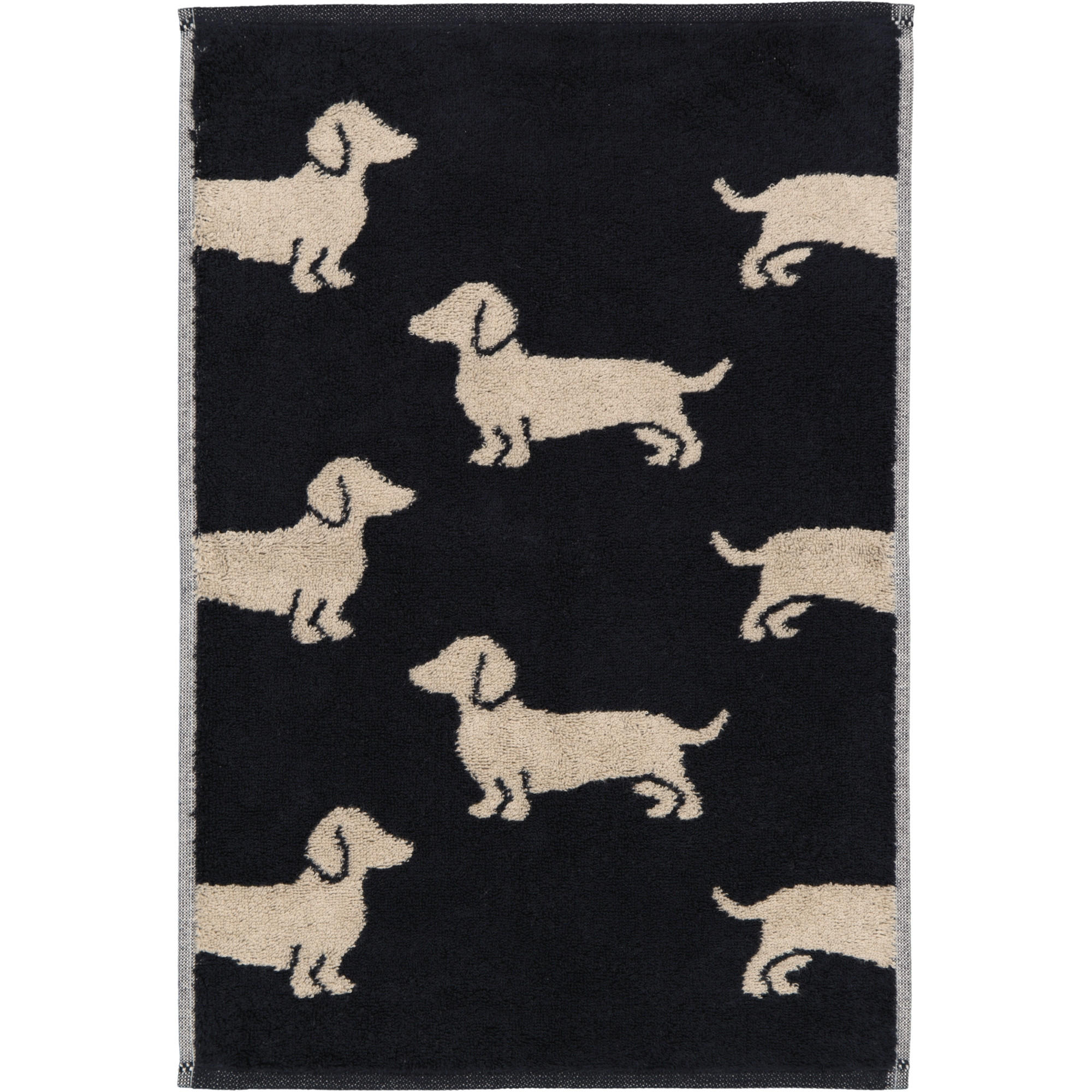 GÄSTETUCH WE LOVE DOGS 6246 SCHWARZ-BEIGE - 93 - Schwarz, Textil (30/50cm) - Cawoe