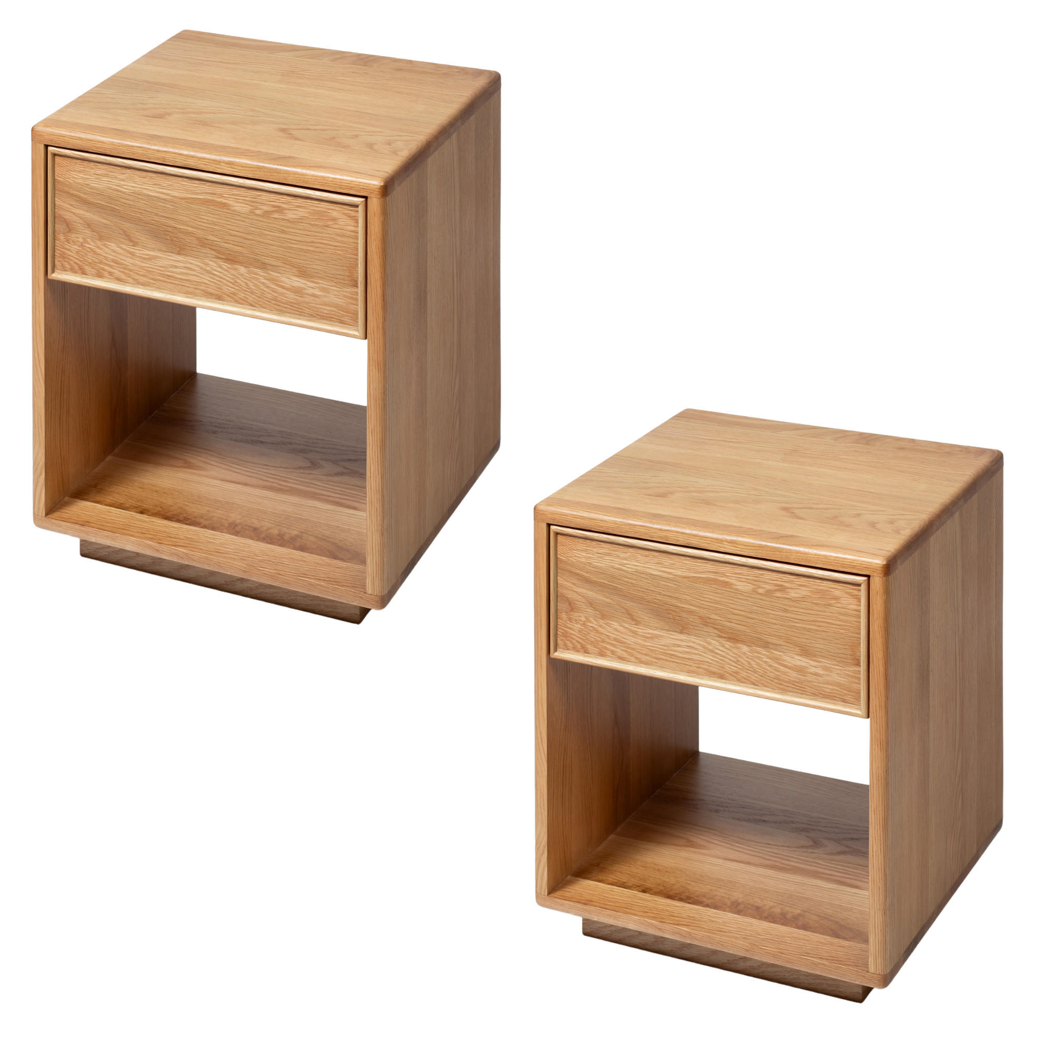 NACHTTISCH Helene 2er Set, Eiche - Beige, Holz (40/50/38cm) - WOODEK