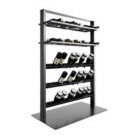 WEINREGAL Piemont Metall,Schwarz, Für 57 Weinflaschen 140/100/60cm - Schwarz, Metall (60/140/100cm) - Metalo Pro