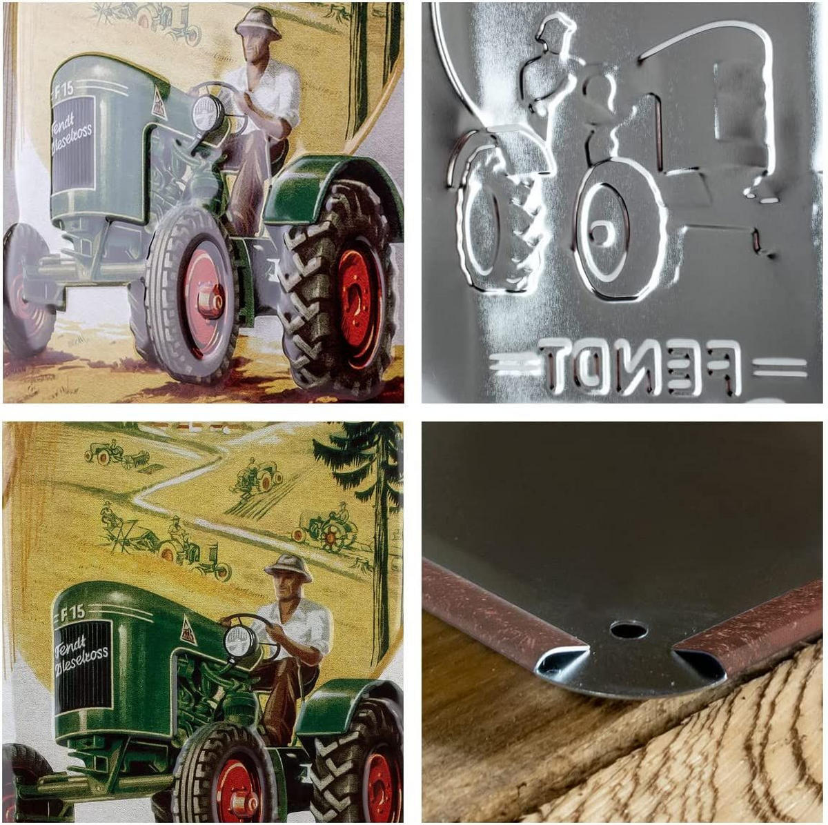 BLECHSCHILD 20/30 cm Fendt Dieselross - Multicolor, Metall (20/30/0.2cm) - Nostalgic-Art