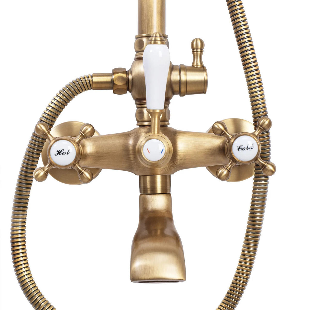 DUSCHGARNITUR Rea Bergamo Antique Bronze - Braun, Metall (21/150/50cm) - REA
