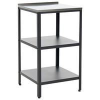 OUTDOOR-KÜCHENINSEL Stahl schwarz 50/50/92 cm Vilama - Silberfarben/Schwarz, Metall (50/90/50cm) - Beliani