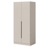 KLEIDERSCHRANK kaschmir 80 x 181 cm, Drehtürenschrank 2-türig - Kaschmir/Schwarz, Holzwerkstoff/Kunststoff (80/181/52cm) - Inn.Furn