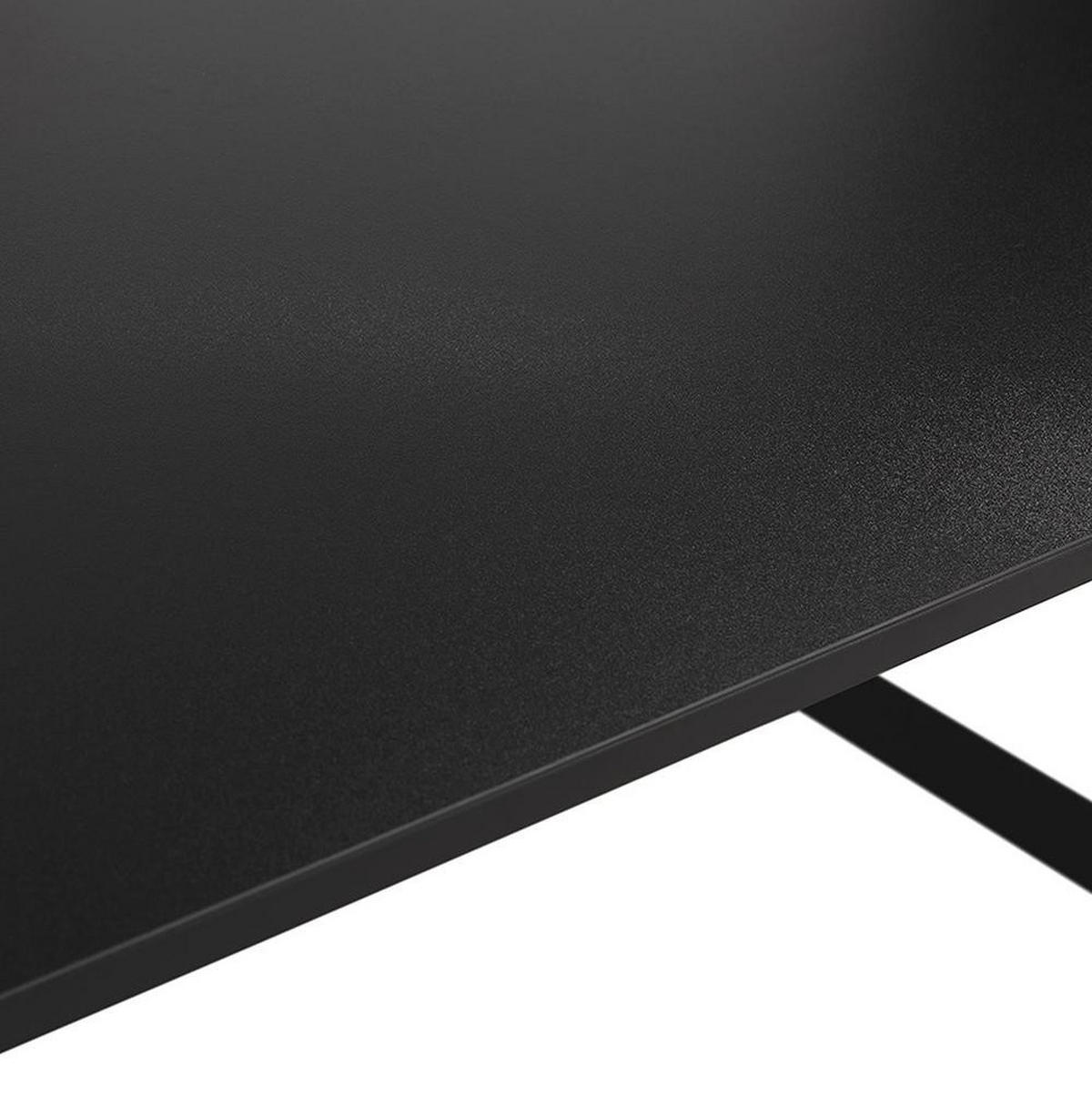 SCHREIBTISCH Quadratisch Groß Für Homeoffice XERAL, Schwarz 140x140x74 cm - Schwarz, Holzwerkstoff/Metall (140/140/74cm) - KADIMA DESIGN