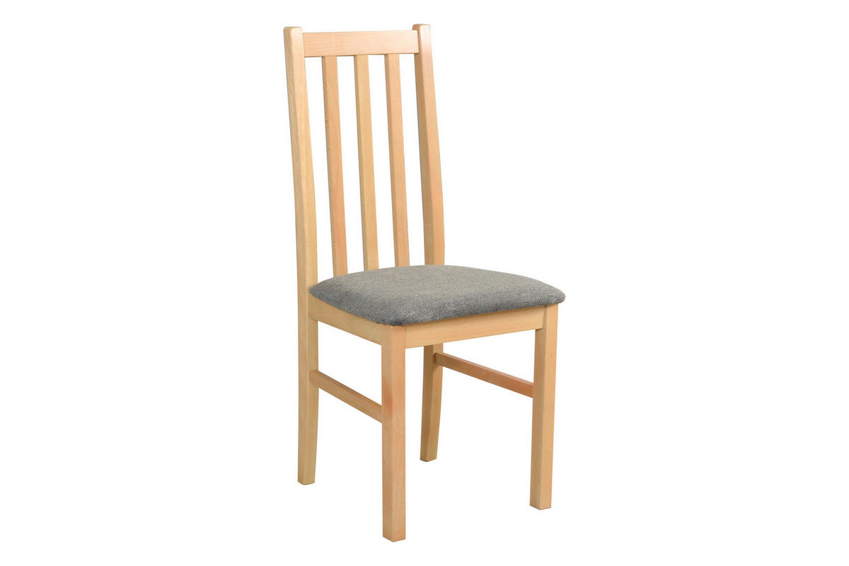 STUHL 2er Set BOS 10, grandson - Beige/Zinkfarben, Holz (43/94/40cm) - Leaf Design