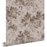 TAPETE Blumenmuster 50 x 900 cm - Pink, Papier (50/900cm) - ESTAhome