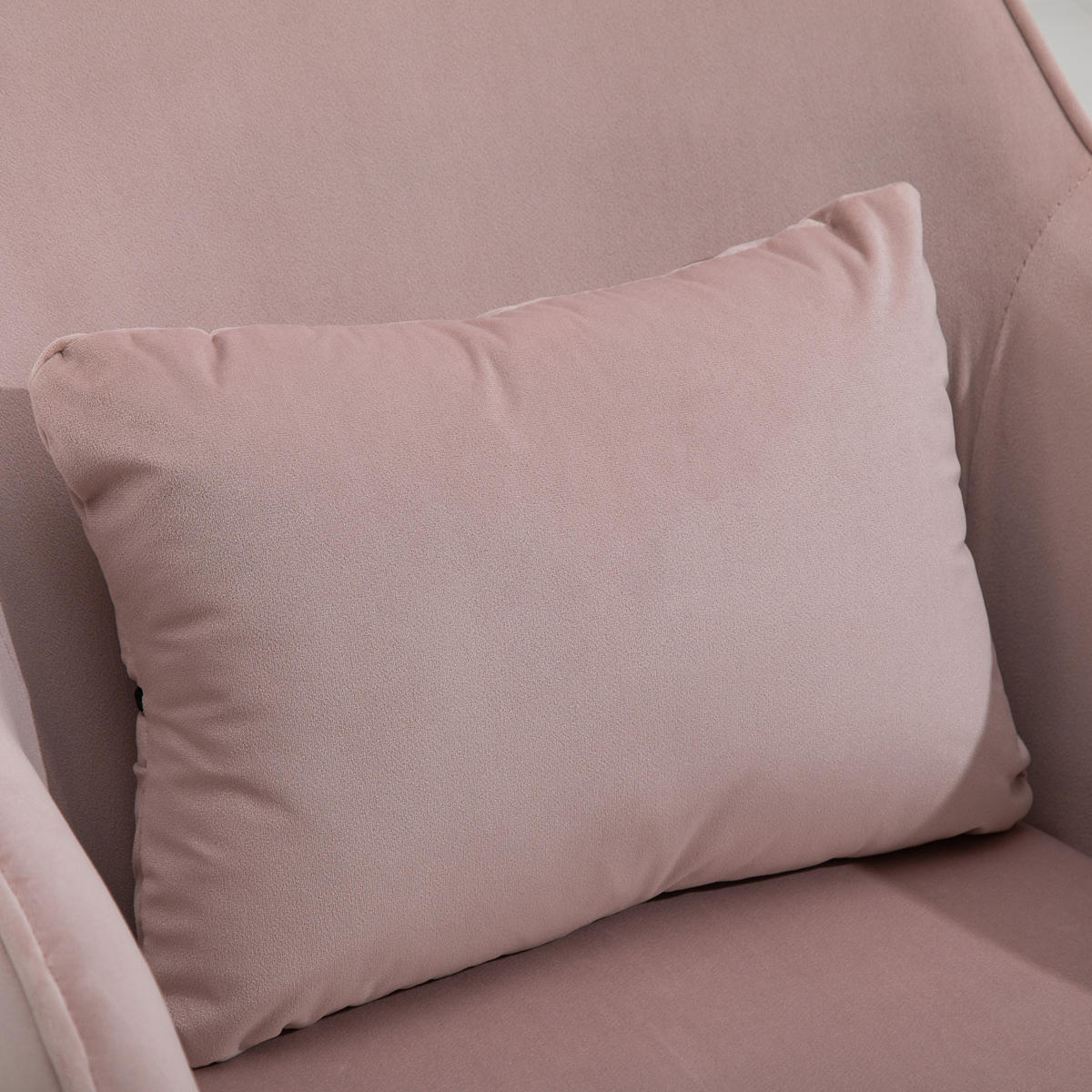 DREHSTUHL DE-11650 Samt mit integrierter Massagefunktion Rosé - Pink, Textil (70/86/55cm) - ComfortXL