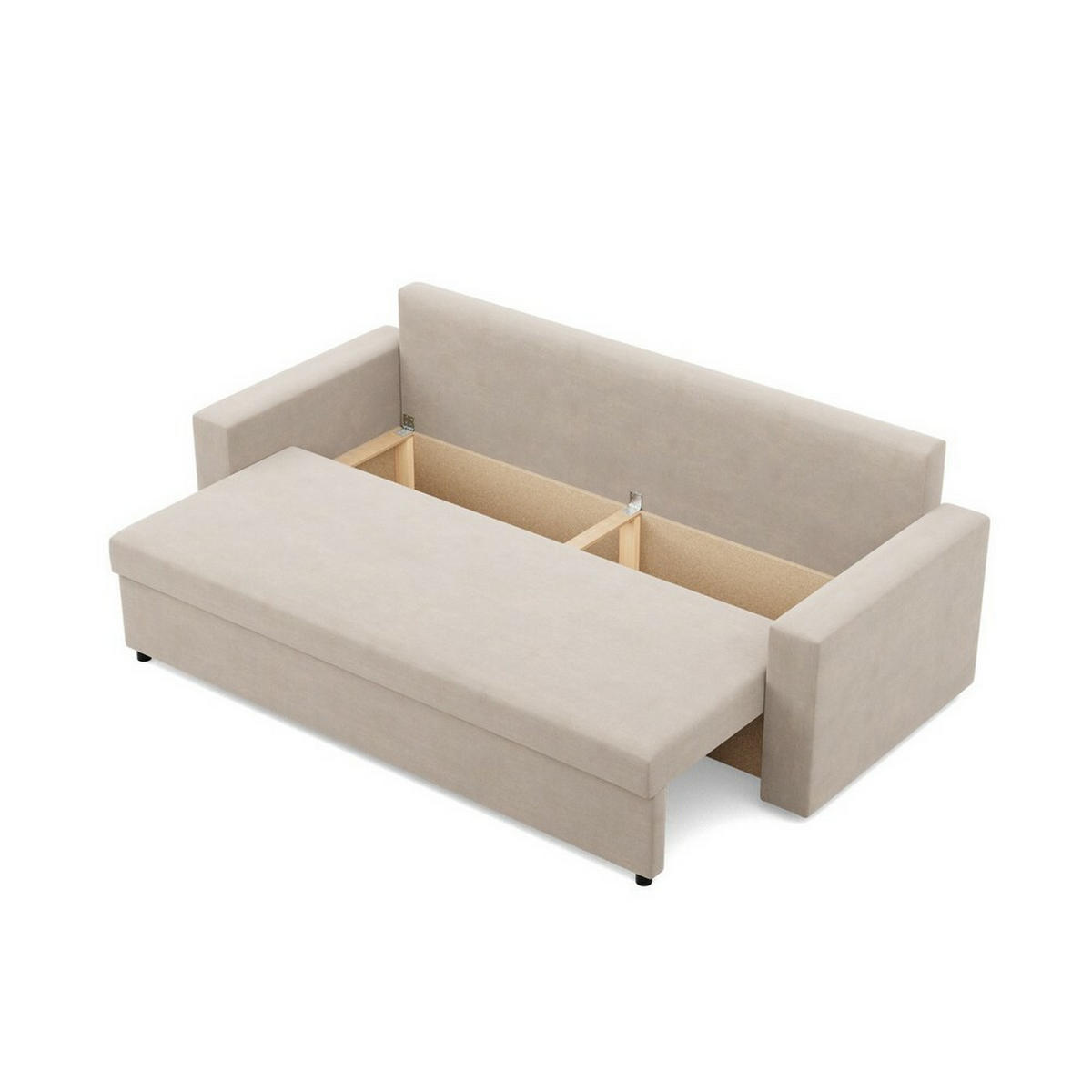 SOFA Neo mit gerader Armlehnen beige - Beige, Textil (220/92/92cm) - SIMKAM Furniture