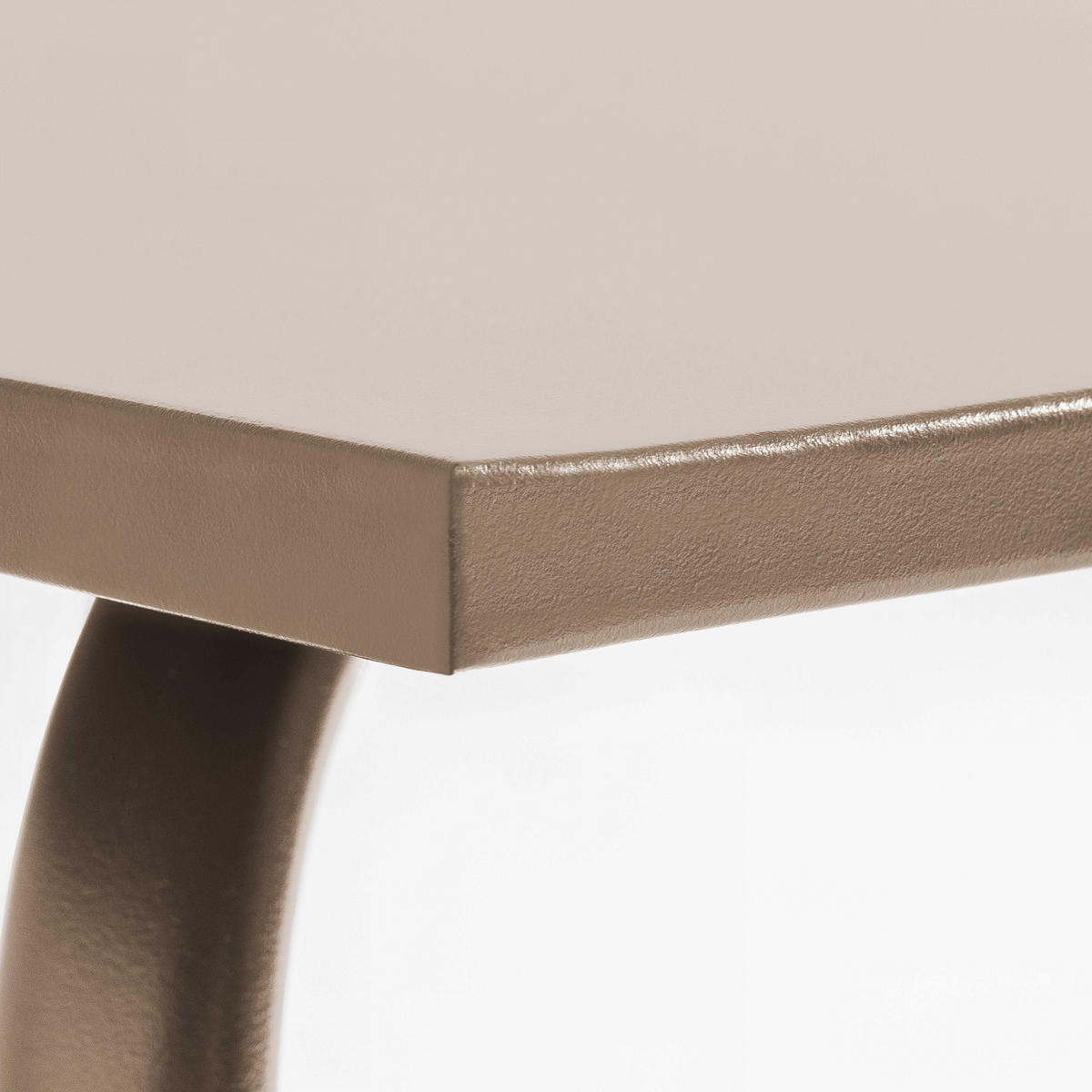 GARTENTISCH , Taupe - Taupe, Metall (70/70/70cm) - Oviala