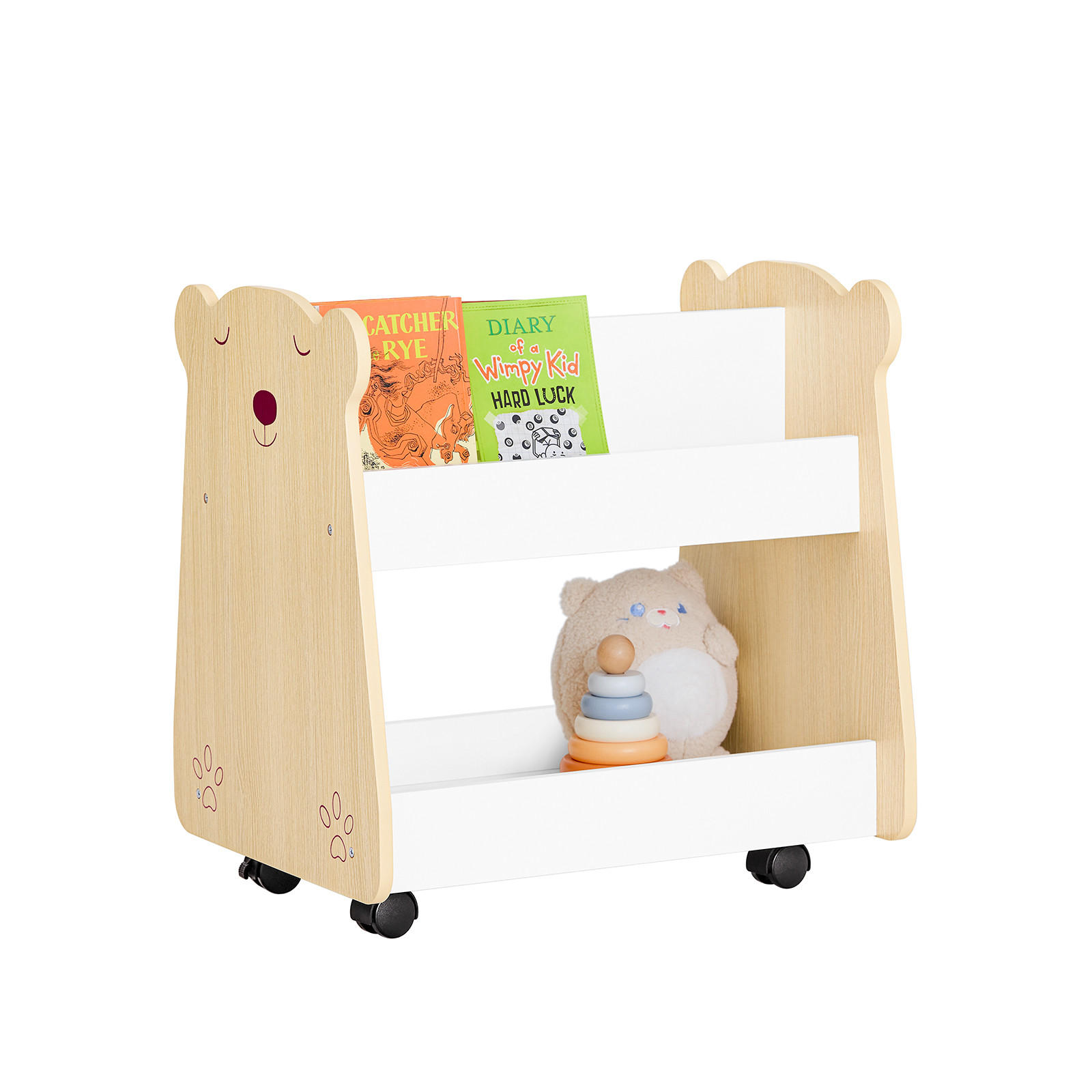 KINDERREGAL Weiß-Natur - Weiß/Naturfarben, Holzwerkstoff (50/53/40cm) - SoBuy