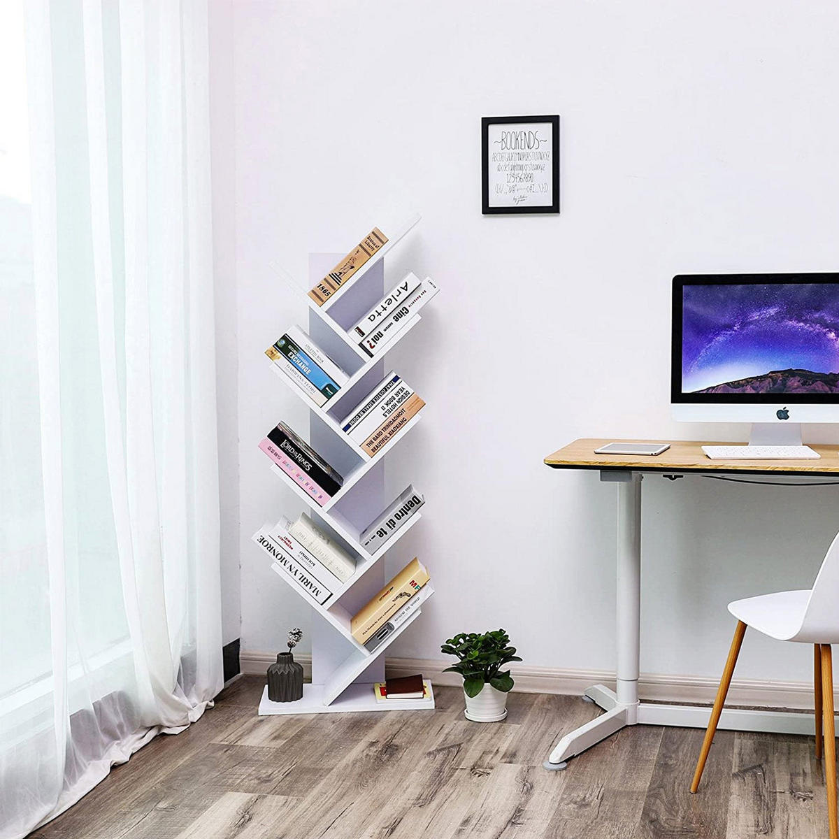BÜCHERREGAL STANDREGAL - Weiß, Holzwerkstoff (141.5/25/50cm) - Hansiro