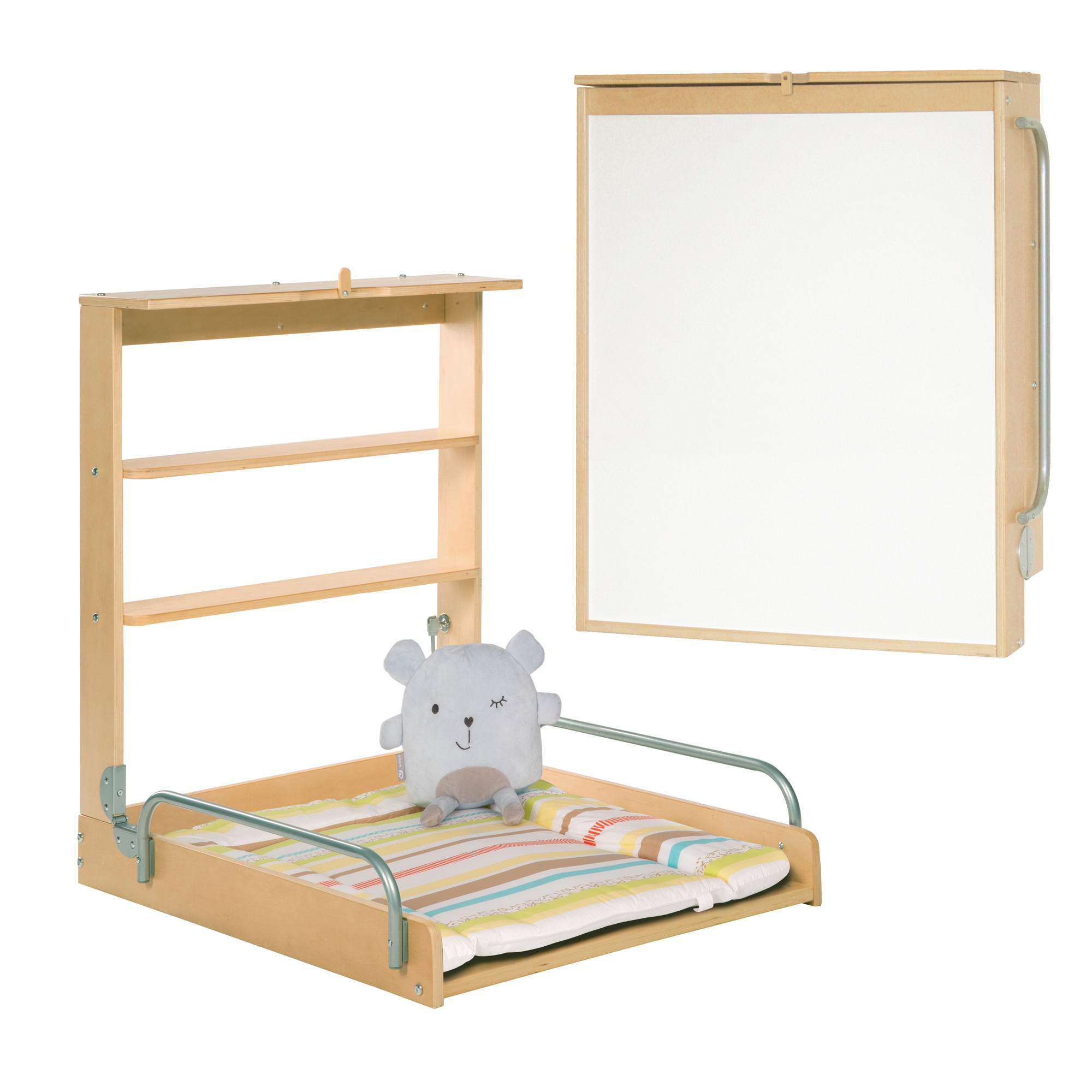 WANDWICKELREGAL Dschungelbaby - Naturfarben, Holzwerkstoff (66/78/76.5cm) - Roba