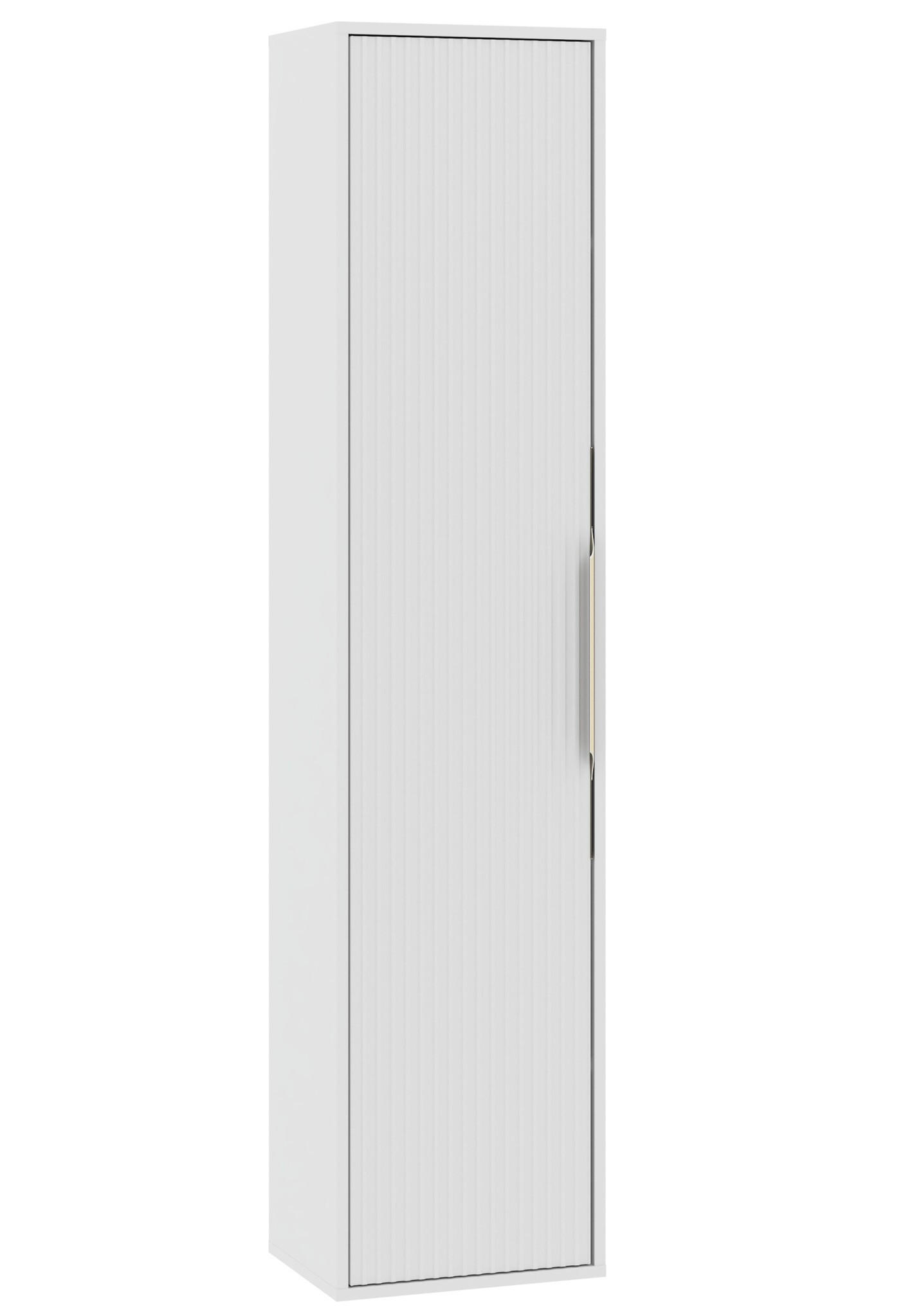 BADEZIMMERSCHRANK Rimini mit 1 Tür Weiß Matt - 38 x 33 x 170 cm - Weiß, Holz (33/170/38cm) - Badplaats