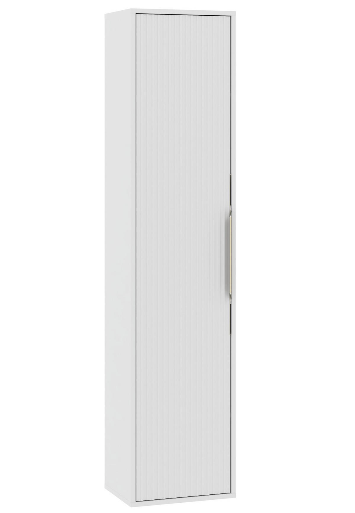 BADEZIMMERSCHRANK Rimini mit 1 Tür Weiß Matt - 38 x 33 x 170 cm - Weiß, Holz (33/170/38cm) - Badplaats