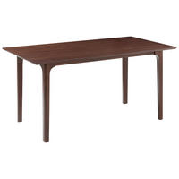 JÍDELNÍ STŮL Tmavý Jasan 160/90 cm Delmas - tmavě hnědá, kompozitní dřevo (160/90/77cm) - Beliani