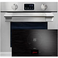 BACKOFEN-SET Einbau-Backofen 60 cm EH 6339+KCT 9140 FI Induktionskochfeld 90 cm - Silberfarben, Metall (59.4/59.4/57.5cm) - Kaiser Küchengeräte