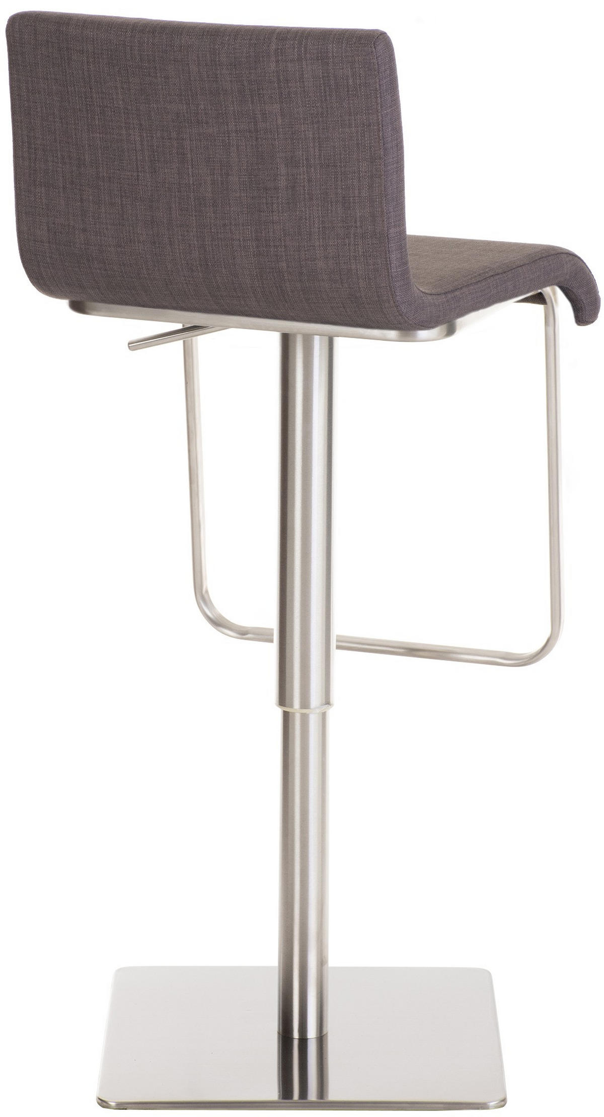 BARHOCKER Stoff grau - Edelstahlfarben/Grau, Textil/Metall (41/80/46cm) - CLP