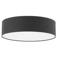 DECKENLEUCHTE Rena 45/45/12 cm - Schwarz, Textil (45/45/12cm) - Beliani