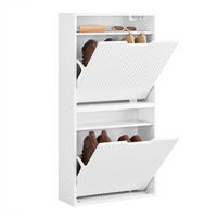 SCHUHSCHRANK Weiß - Weiß, Holzwerkstoff (50/100/19cm) - SoBuy