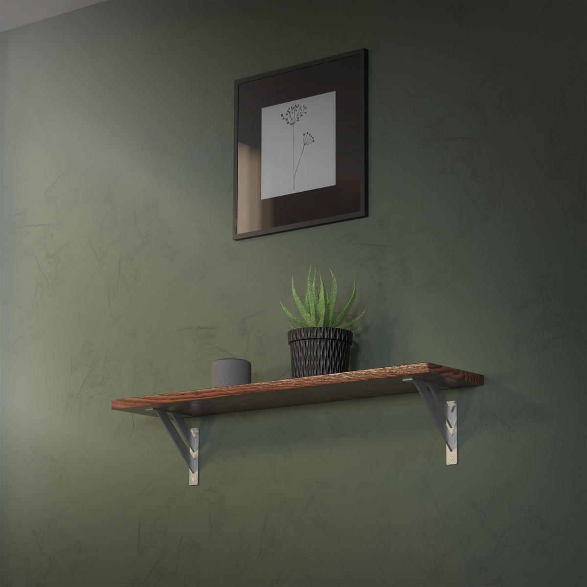 DRŽÁKY NA POLICE - stříbrná, kov (18/3/18cm) - ML-DESIGN