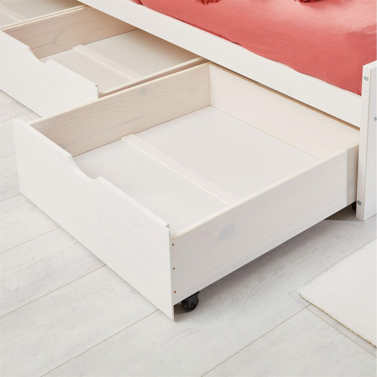 BETT MIT STAURAUM MIA 90X190 CM - Weiß, Holz (98/49/195cm) - IDIMEX