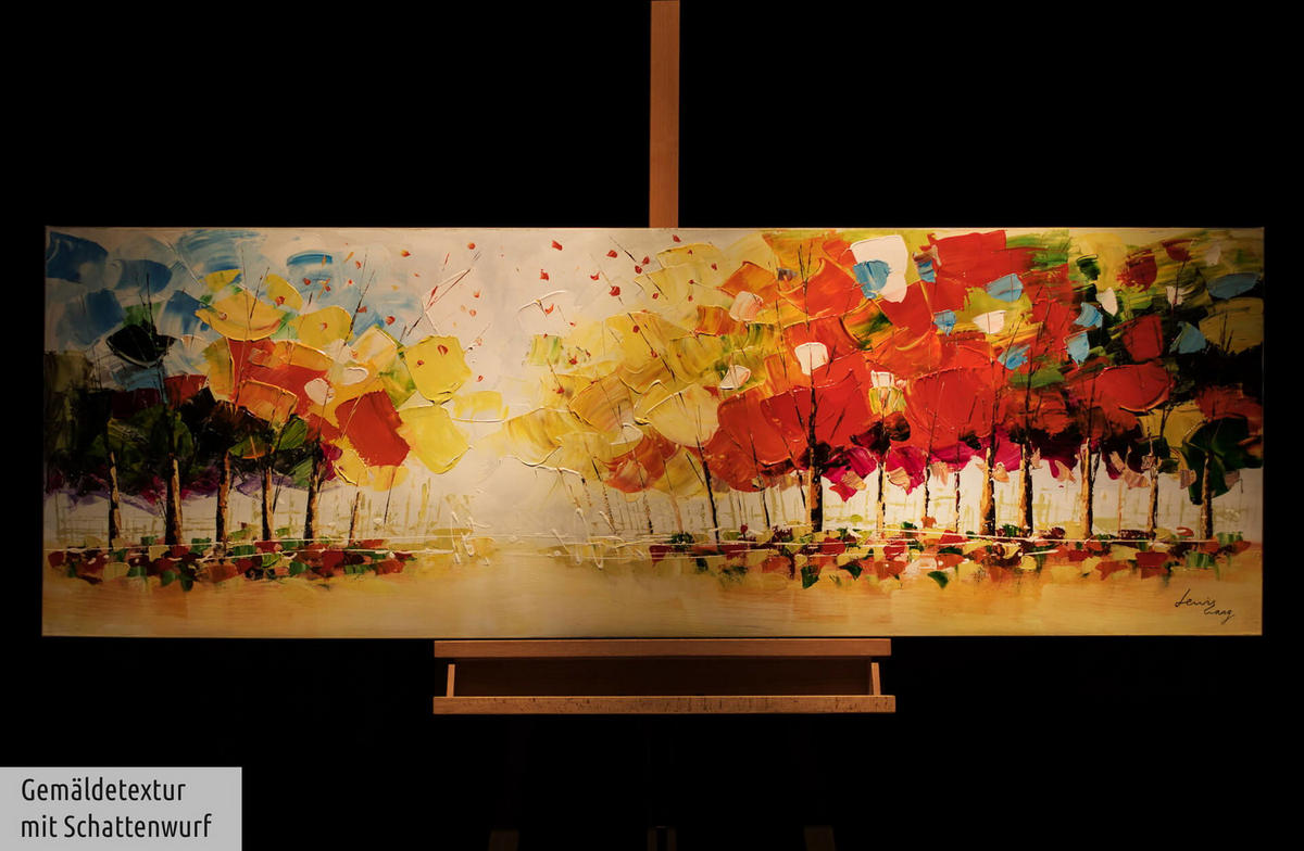 ÖLGEMÄLDE 150/50 cm - Multicolor, Holz/Textil (1.96/50cm) - KUNSTLOFT