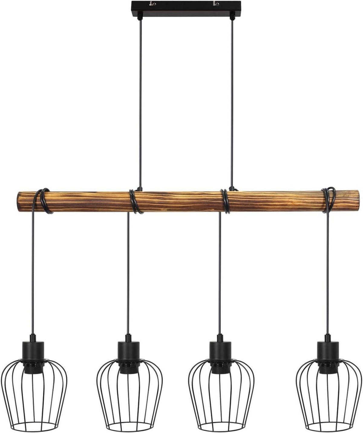 HÄNGELEUCHTE Senta 80/13/198 cm - Braun, Holz (80/13/198cm) - Nettlife