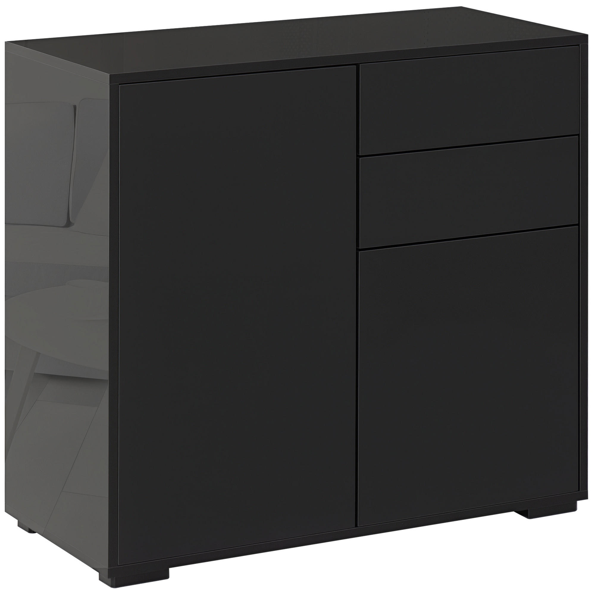 SIDEBOARD DE-08650 Schwarz - Schwarz, Holzwerkstoff (79/74/36cm) - ComfortXL