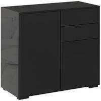 SIDEBOARD DE-08650 Schwarz - Schwarz, Holzwerkstoff (79/74/36cm) - ComfortXL