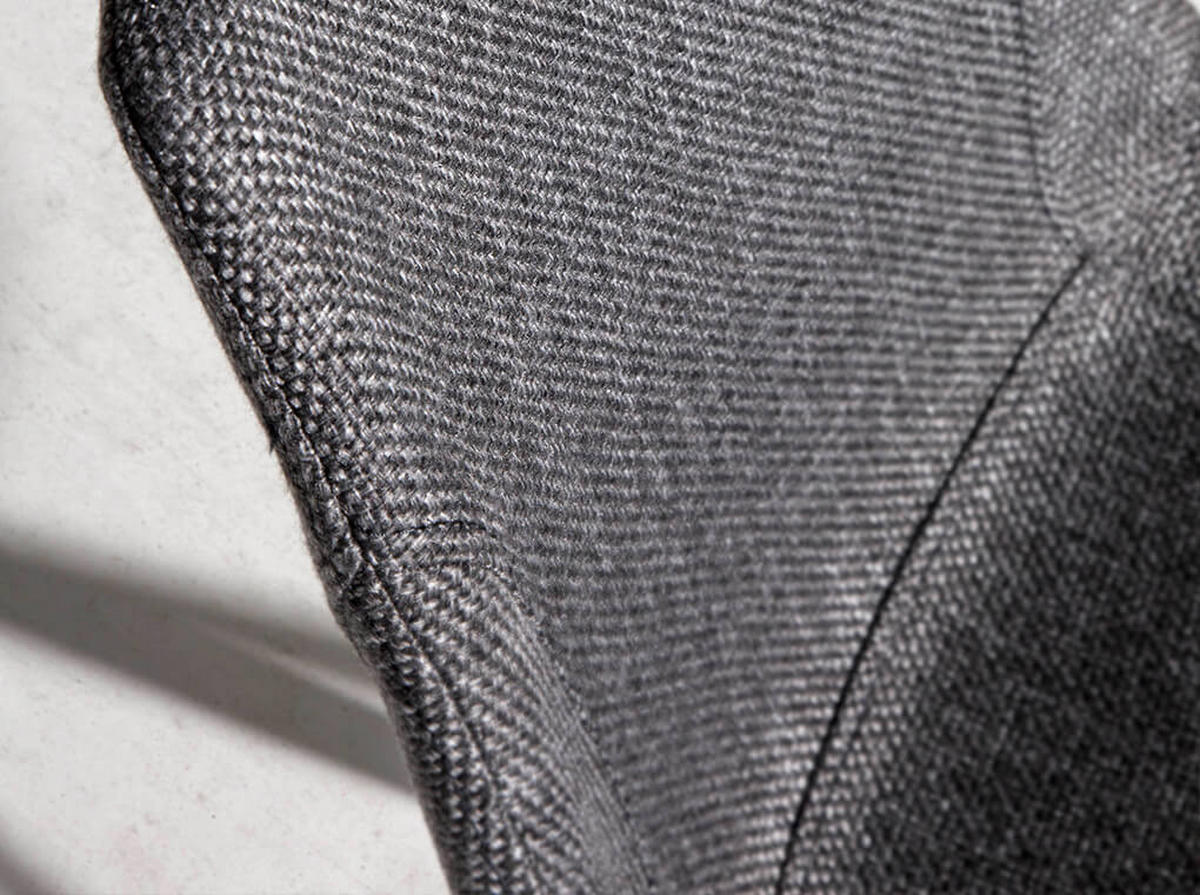 ESSZIMMERSTUHL Stoff Schwarz , Grau - Schwarz/Grau, Textil (54/82/58cm) - ANGEL CERDA