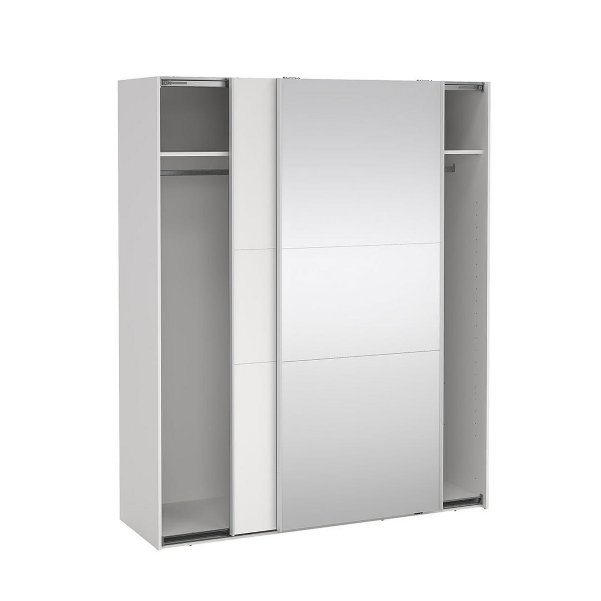 SCHIEBETÜRENSCHRANK, Como, Weiß, Holzwerkstoff, 179 x 67 x 221 cm - Weiß, Holzwerkstoff (179/221/67cm) - ebuy24