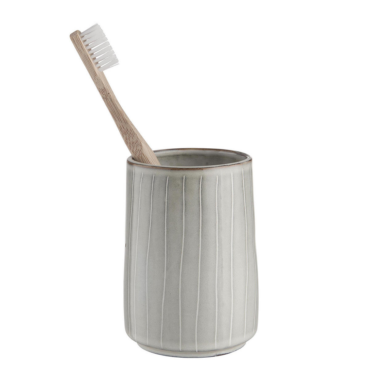 ZAHNPUTZBECHER Henley - Grau, Keramik (8/11/8cm) - Butlers